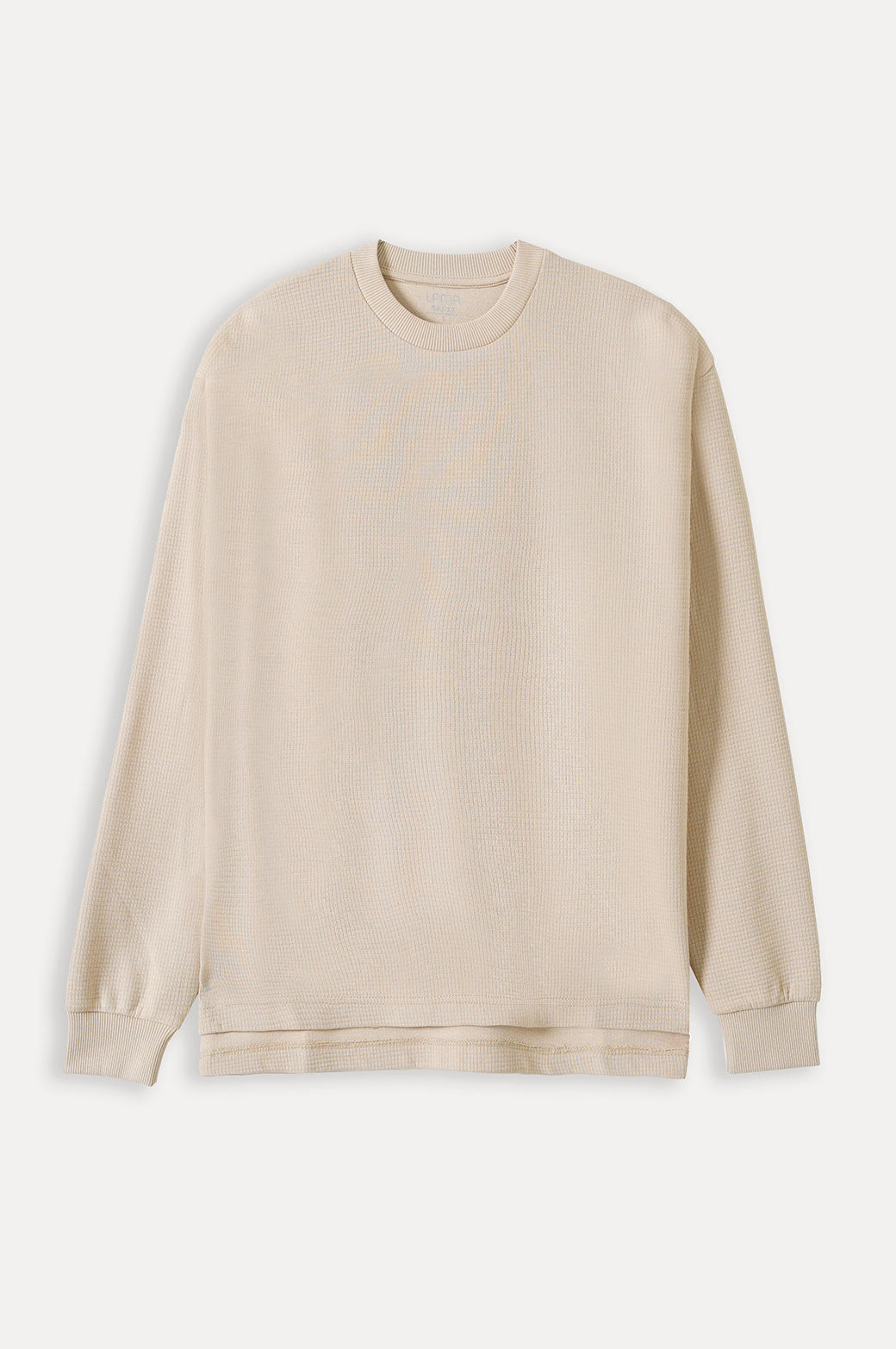 BEIGE  EVERYDAY WAFFLE SWEATSHIRT