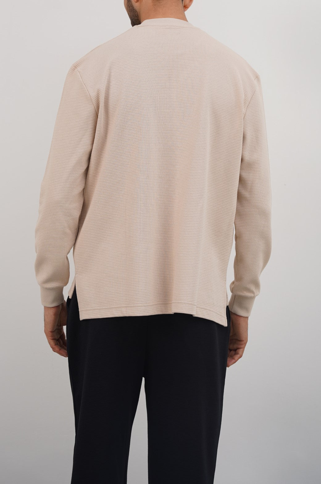 BEIGE EVERYDAY WAFFLE SWEATSHIRT