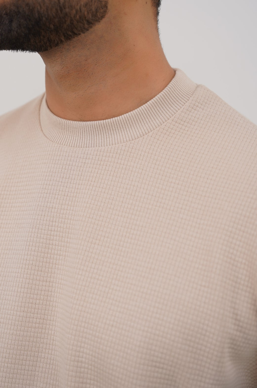BEIGE EVERYDAY WAFFLE SWEATSHIRT