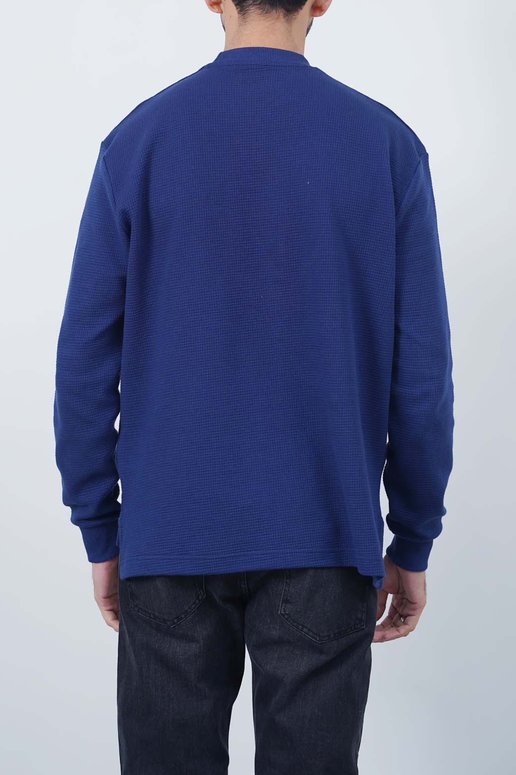 MIDNIGHT BLUE EVERYDAY WAFFLE SWEATSHIRT