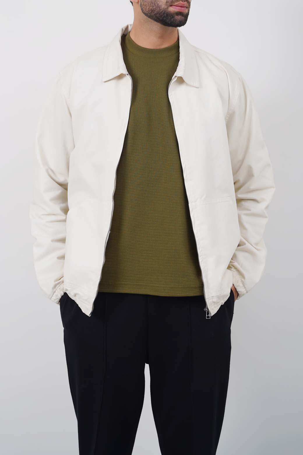 OLIVE EVERYDAY WAFFLE SWEATSHIRT