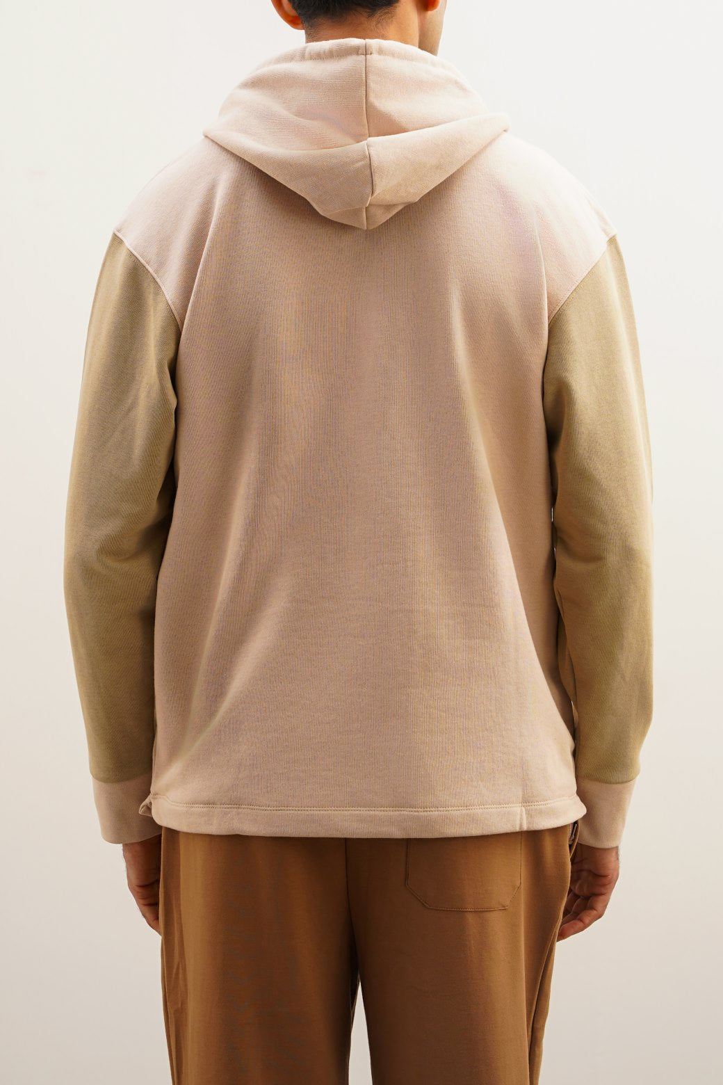 BEIGE CONTRAST HOODIE