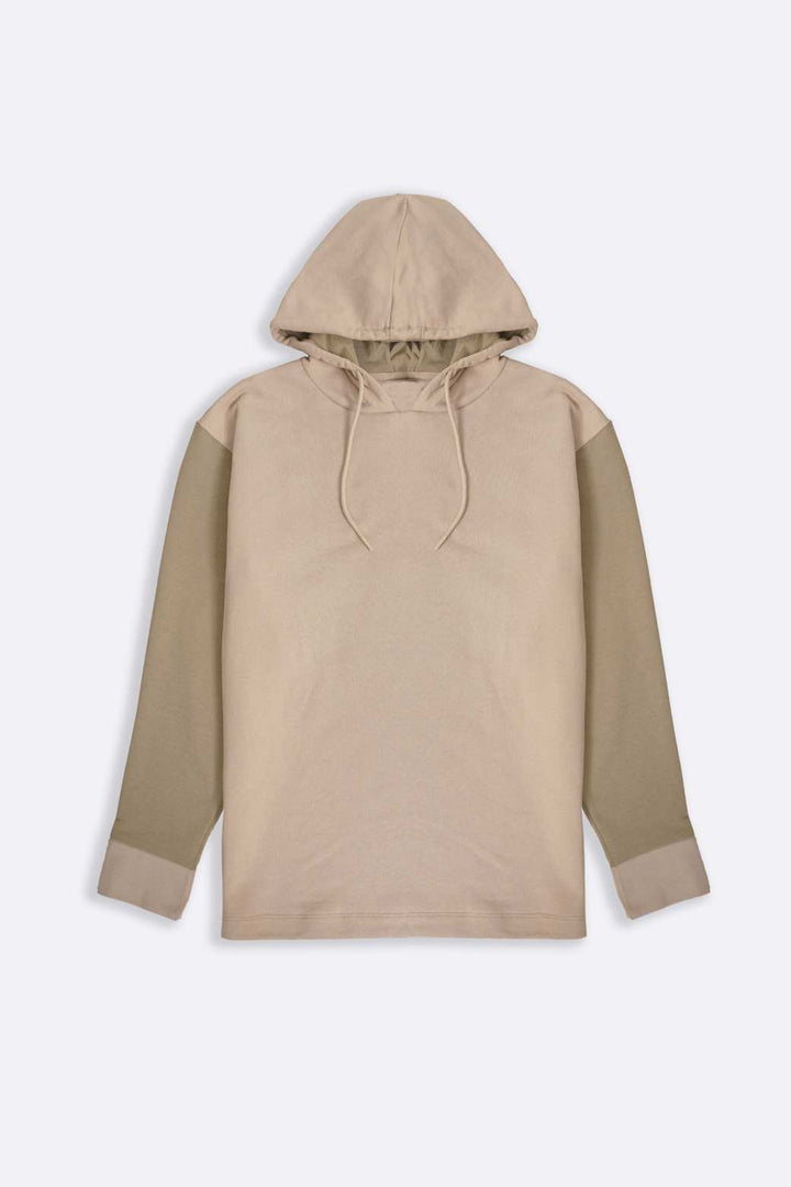 BEIGE CONTRAST HOODIE