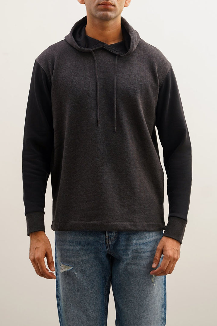 CHARCOAL CONTRAST HOODIE