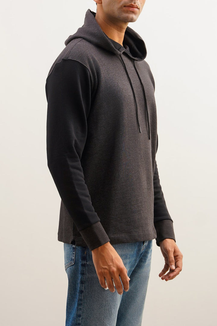 CHARCOAL CONTRAST HOODIE