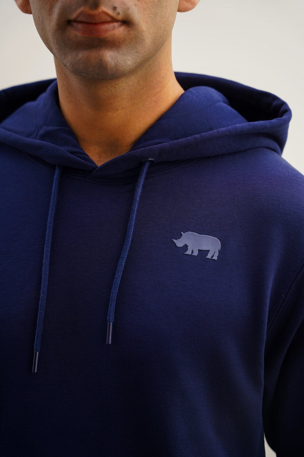 MIDNIGHT BLUE EMBLEM PRINTED HOODIE