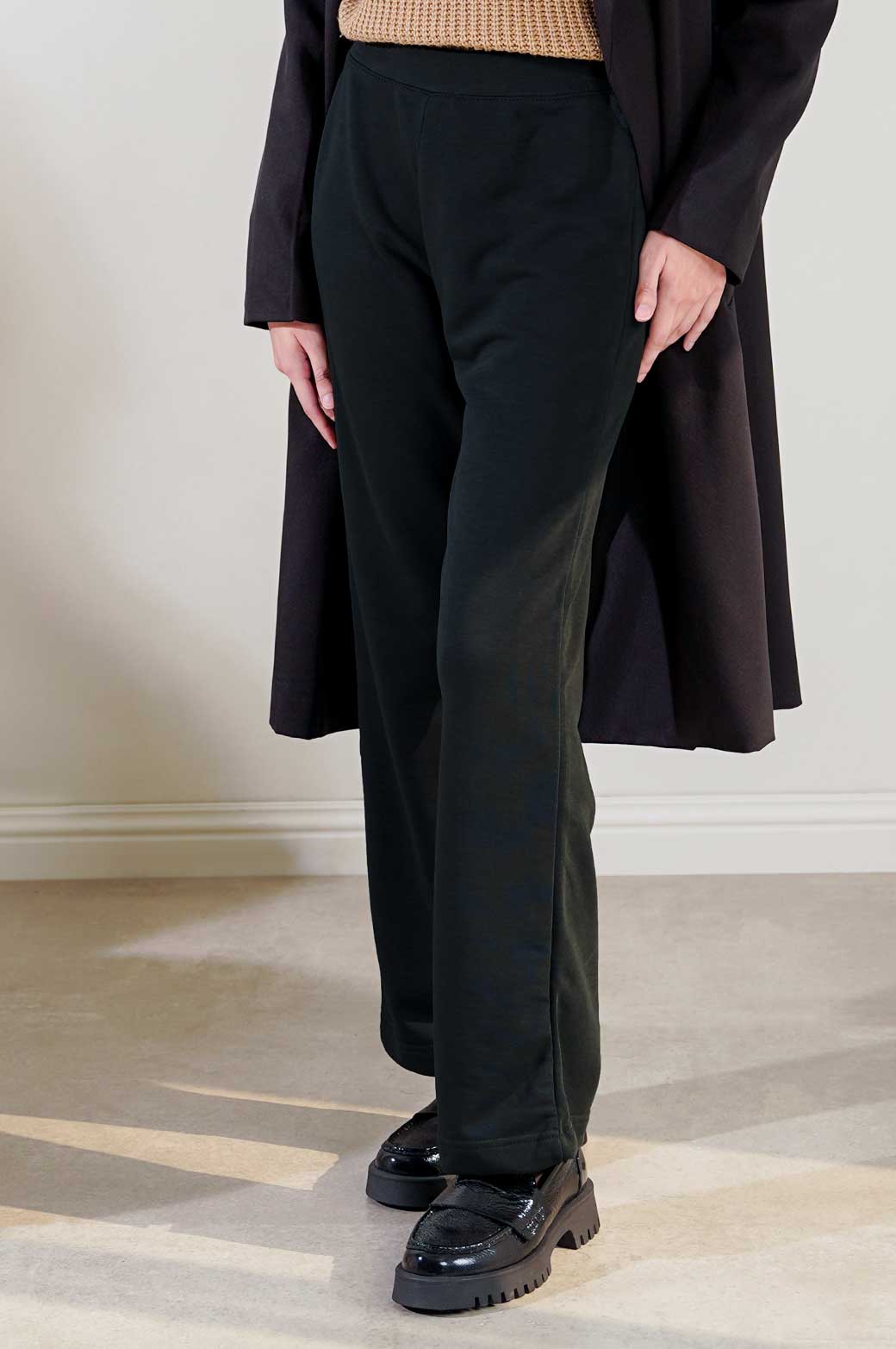 BLACK WIDE LEG TROUSER