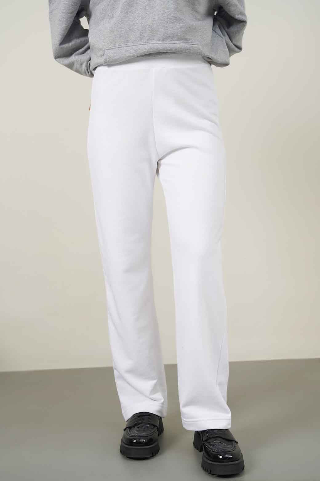 WHITE WIDE LEG TROUSER