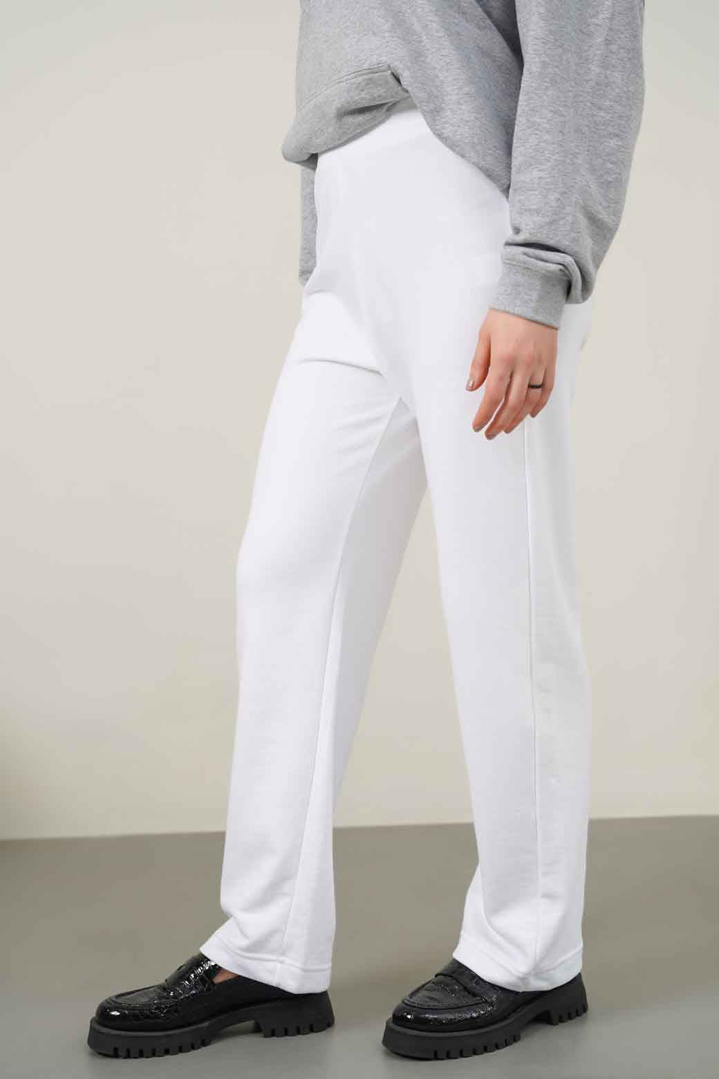 WHITE WIDE LEG TROUSER