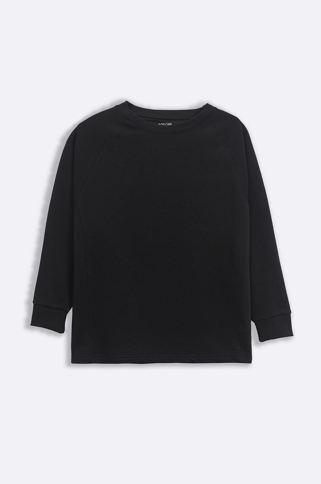 BLACK BASIC SWEATSHIRT