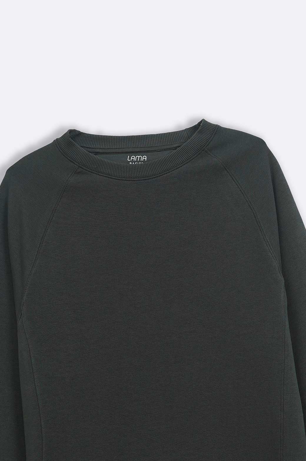 DARK GREEN BASIC SWEATSHIRT
