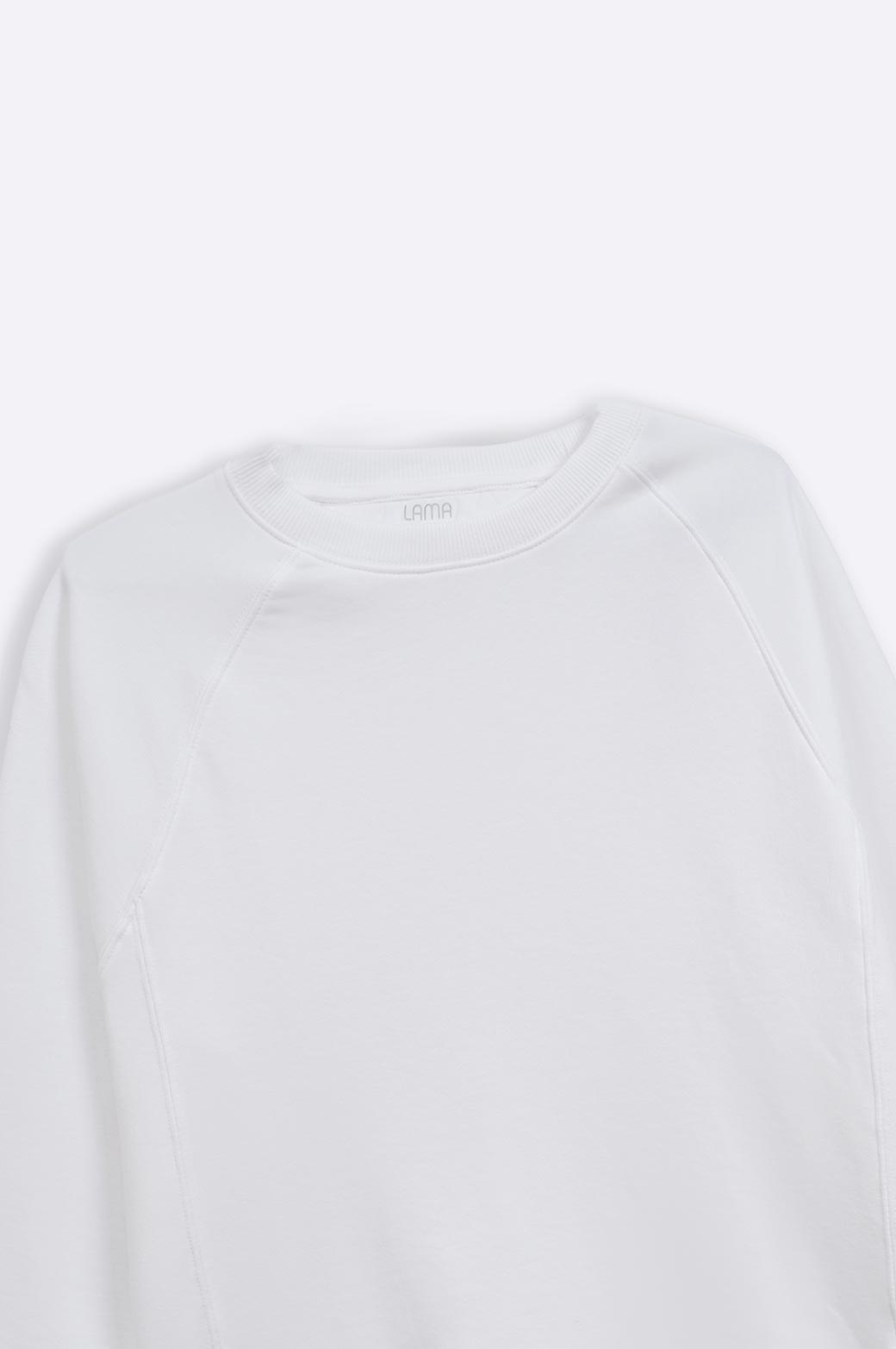 WHITE BASIC SWEATSHIRT