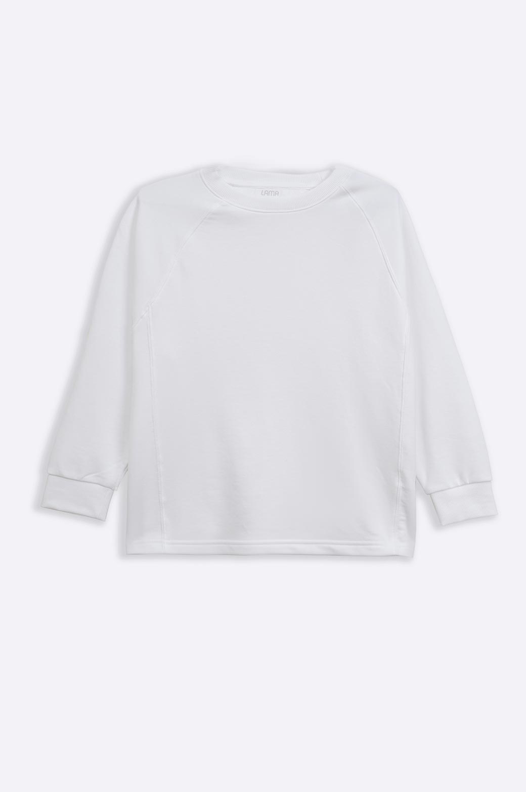 WHITE BASIC SWEATSHIRT