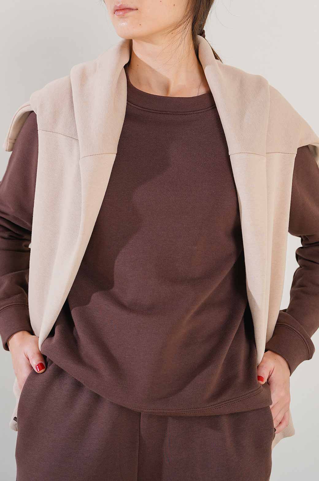 BROWN BASIC  SWEATSHIRT