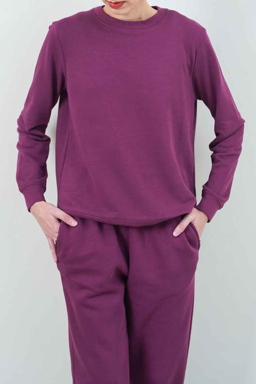 PLUM BASIC SWEATSHIRT