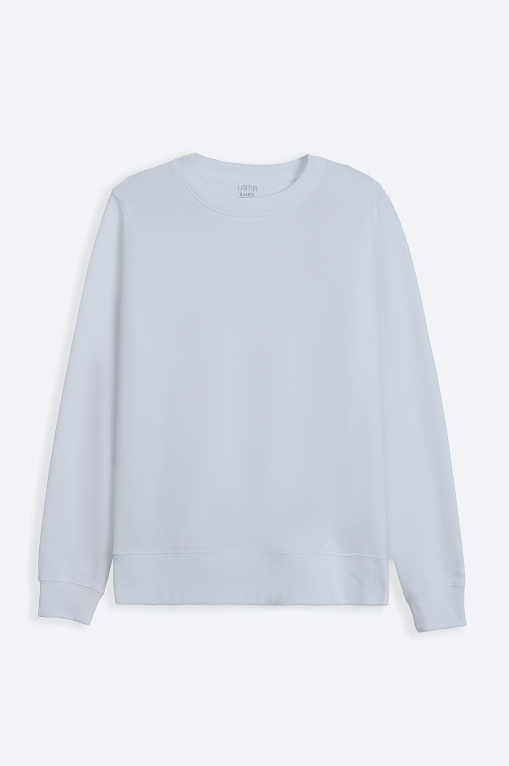 WHITE BASIC SWEATSHIRT