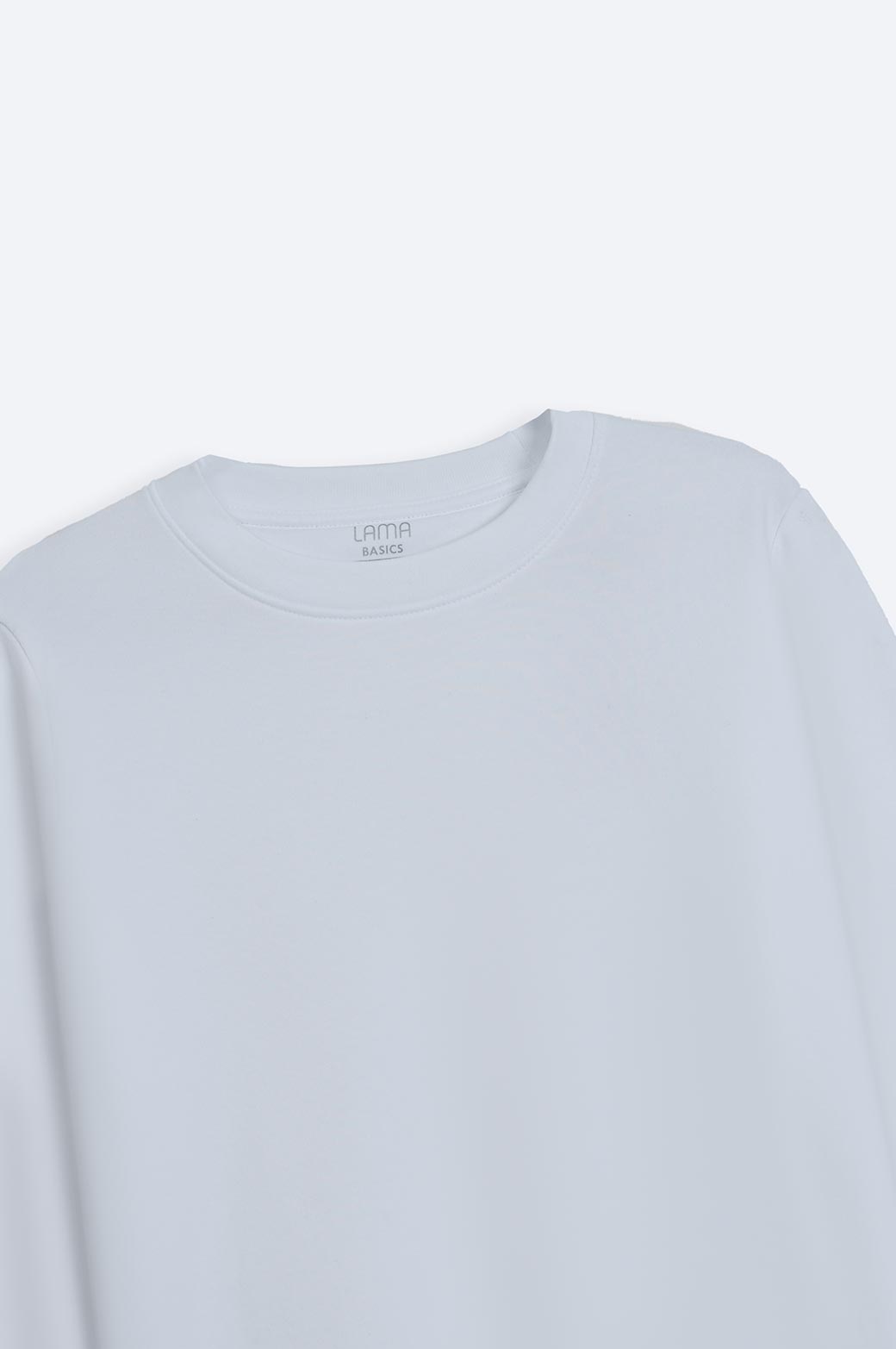WHITE BASIC SWEATSHIRT