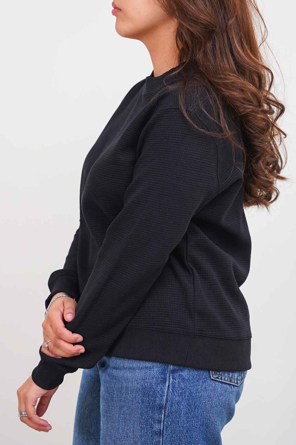 BLACK EVERYDAY RAGLAN SWEATSHIRT