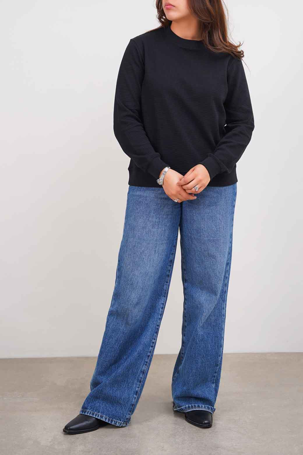 BLACK EVERYDAY RAGLAN SWEATSHIRT