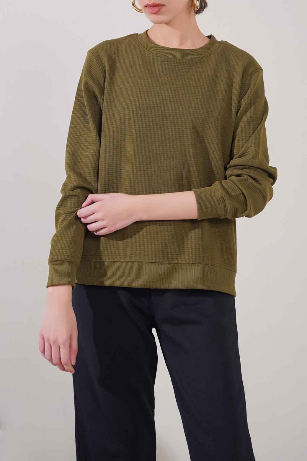 OLIVE EVERYDAY RAGLAN SWEATSHIRT