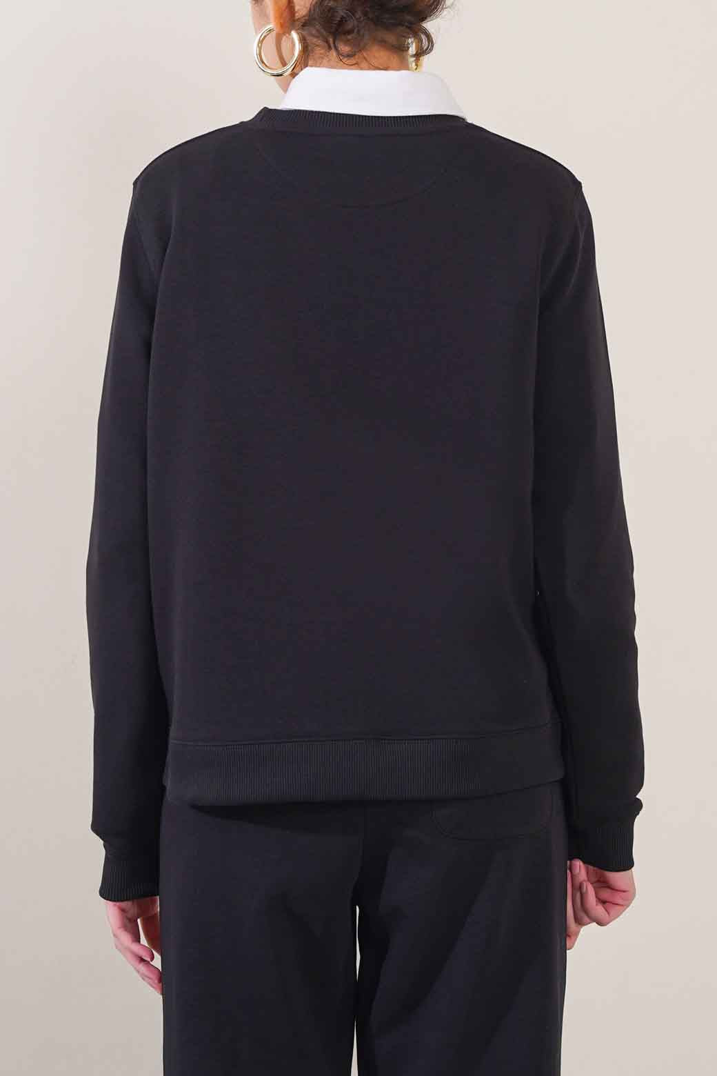 BLACK CASUAL SWEATSHIRT