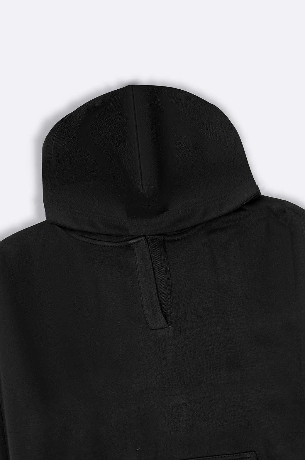 BLACK OVERSIZED COTTON BLEND HOODIE
