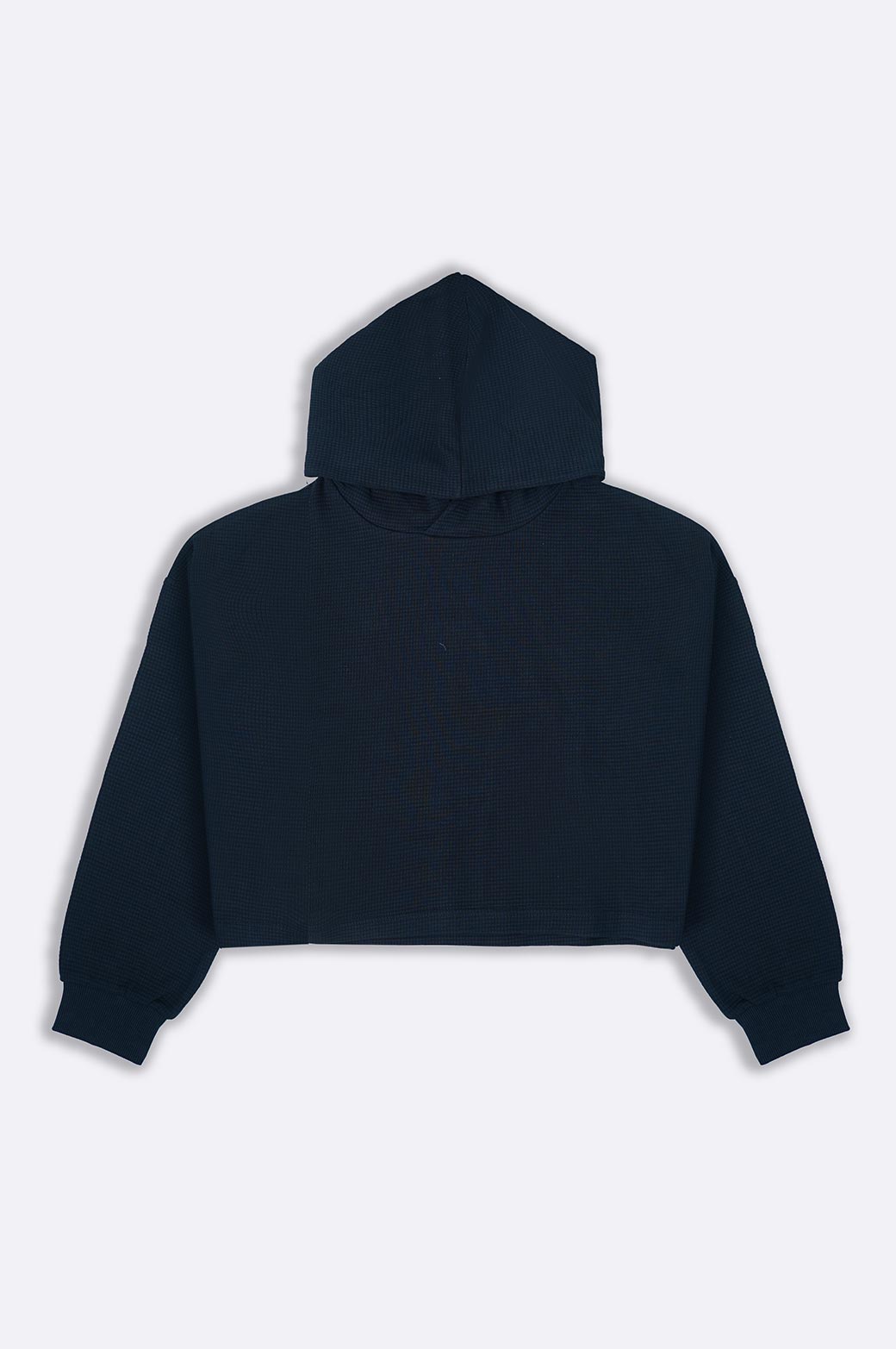 BLACK OVERSIZED CROPPED HOODIE