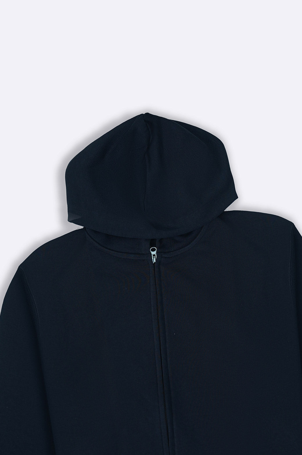 BLACK CROPPED ZIPPER HOODIE