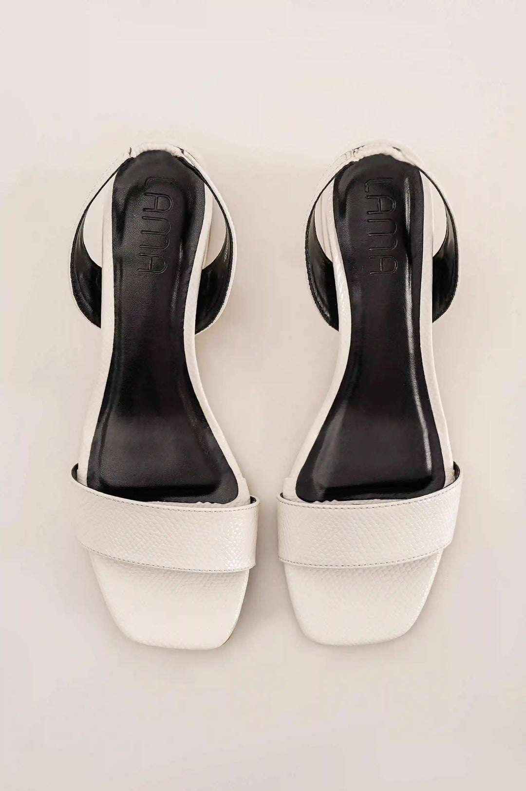 WHITE TEXTURED HEELS