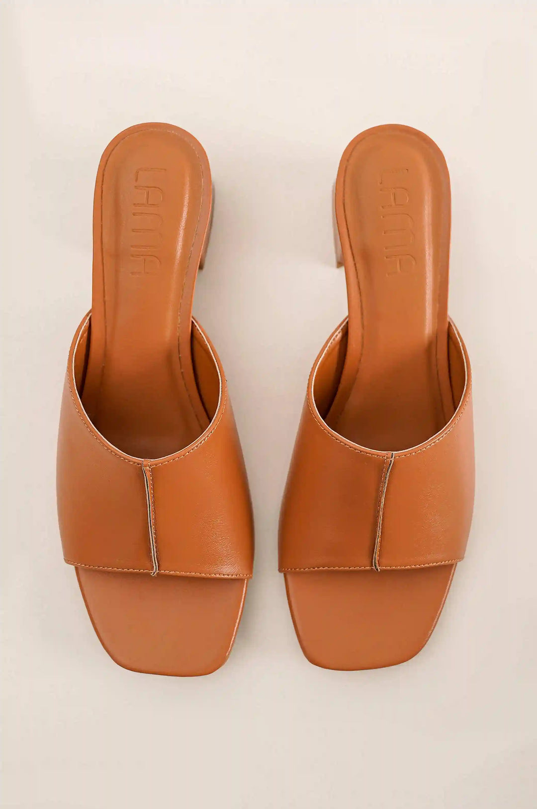 TAN BASIC BLOCK HEEL