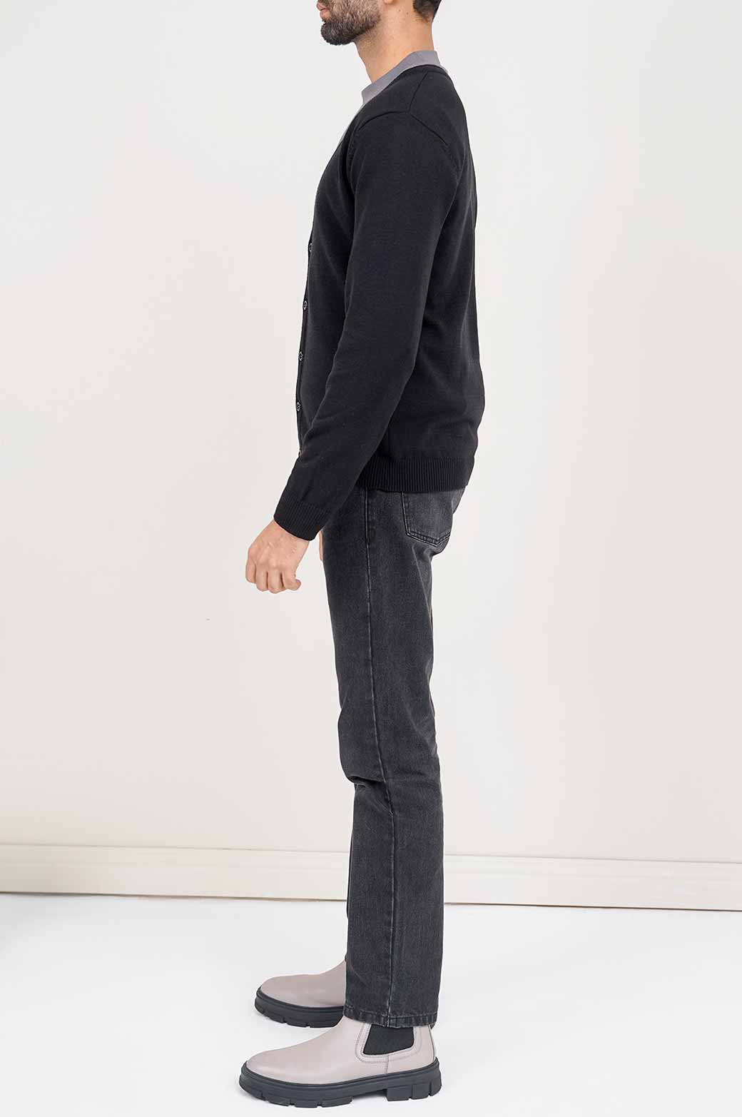 BLACK BASIC CARDIGAN