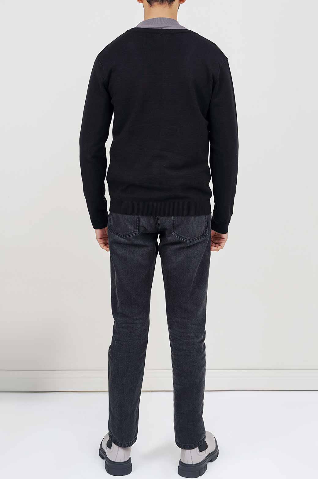 BLACK BASIC CARDIGAN