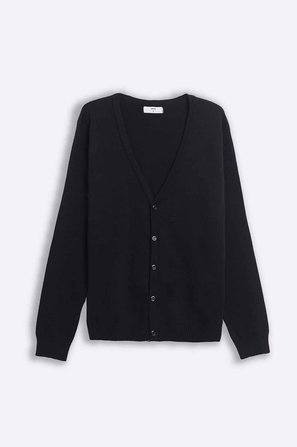 BLACK BASIC CARDIGAN