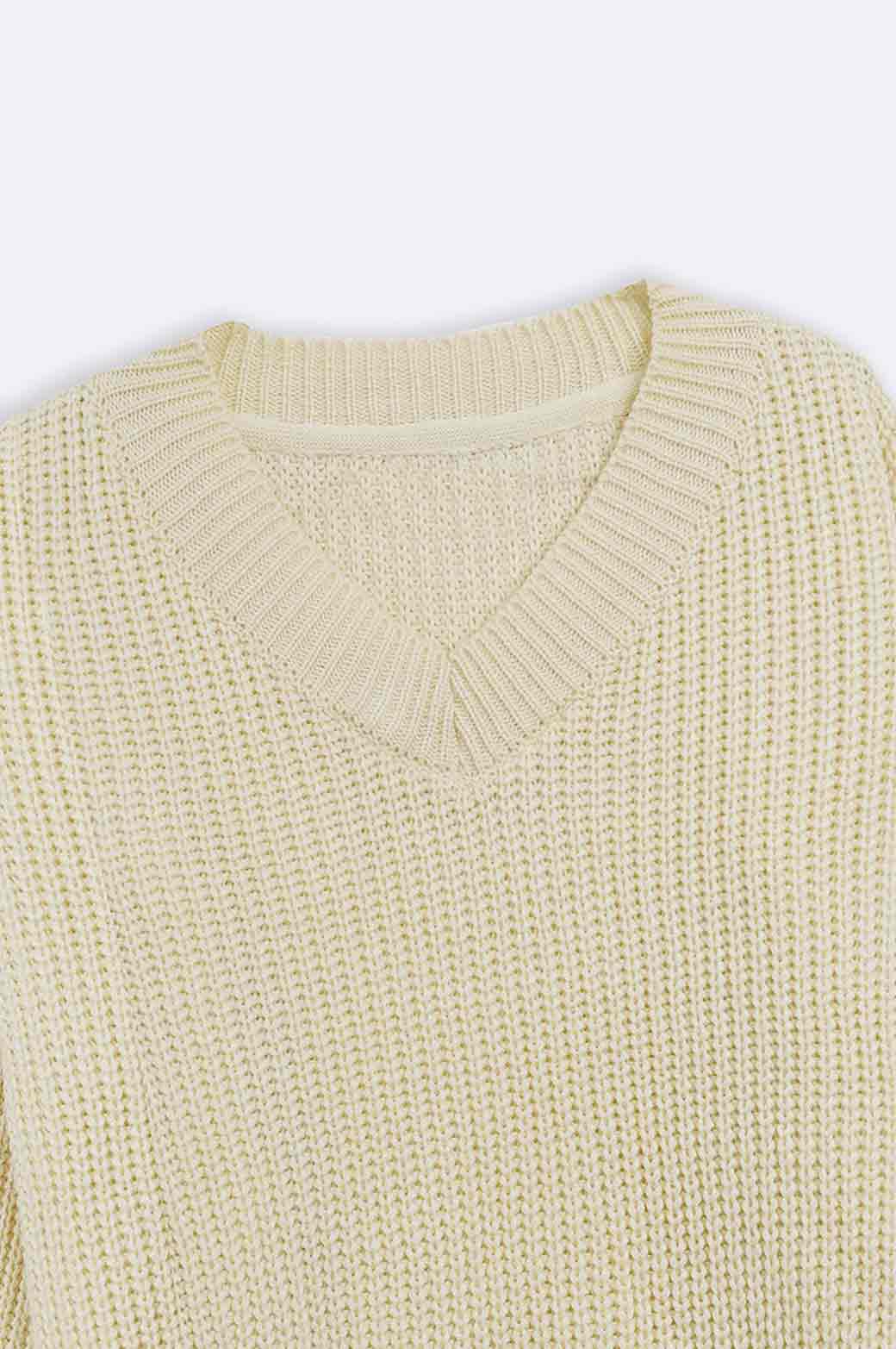OFF WHITE BASIC CRICKET JUMPER