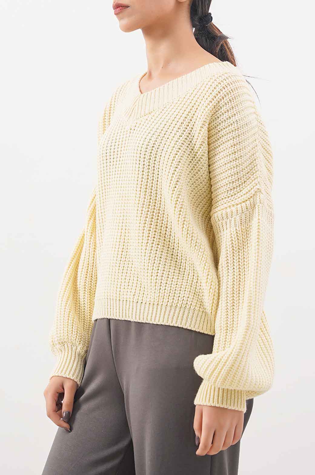 OFF WHITE BASIC CRICKET JUMPER