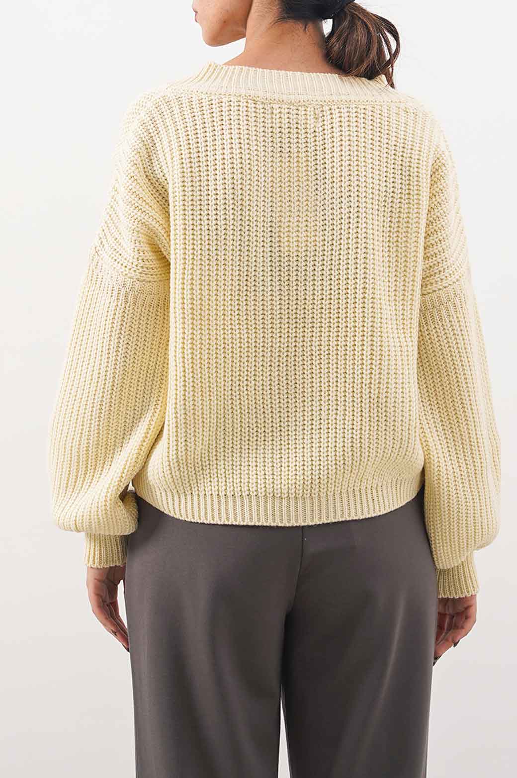 OFF WHITE BASIC CRICKET JUMPER