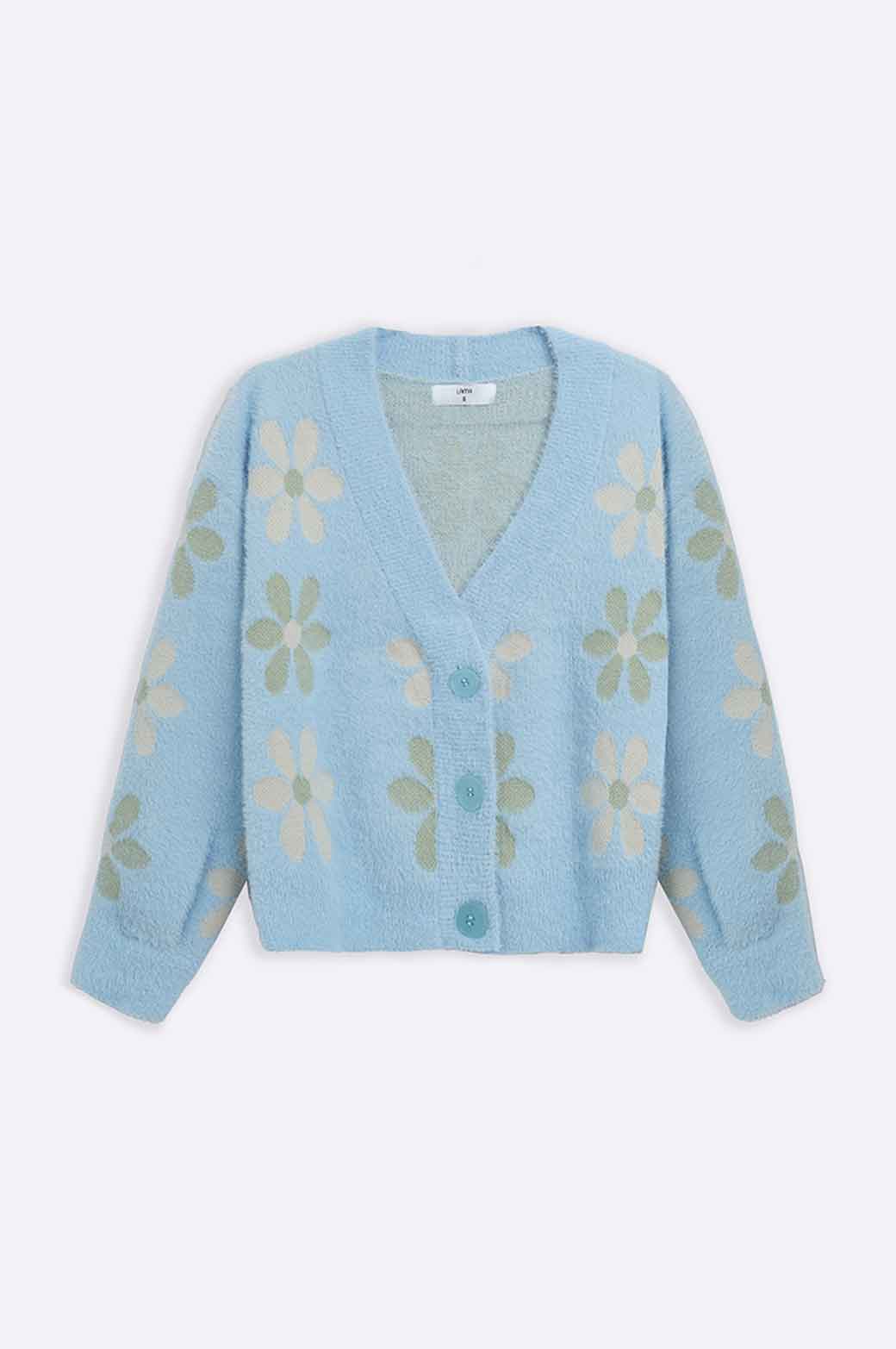 LIGHT BLUE BASIC CARDIGAN