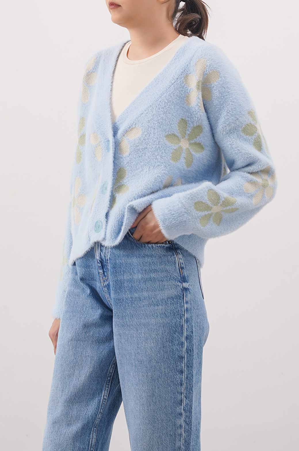 LIGHT BLUE BASIC CARDIGAN