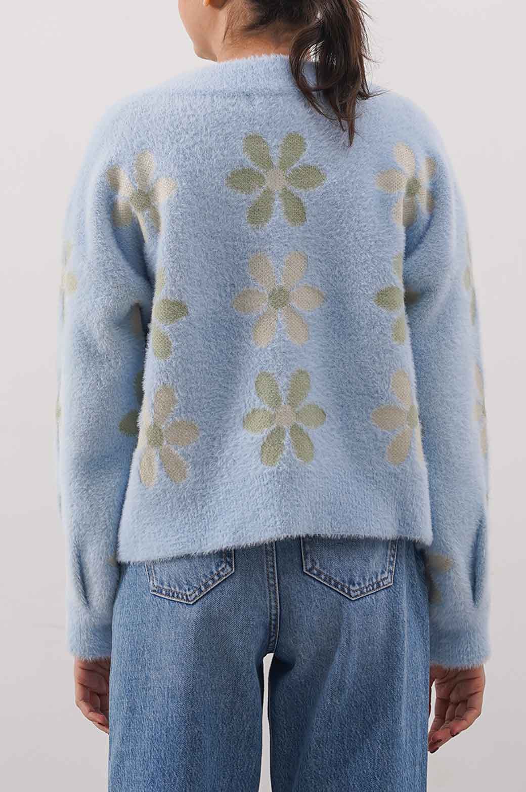 LIGHT BLUE BASIC CARDIGAN