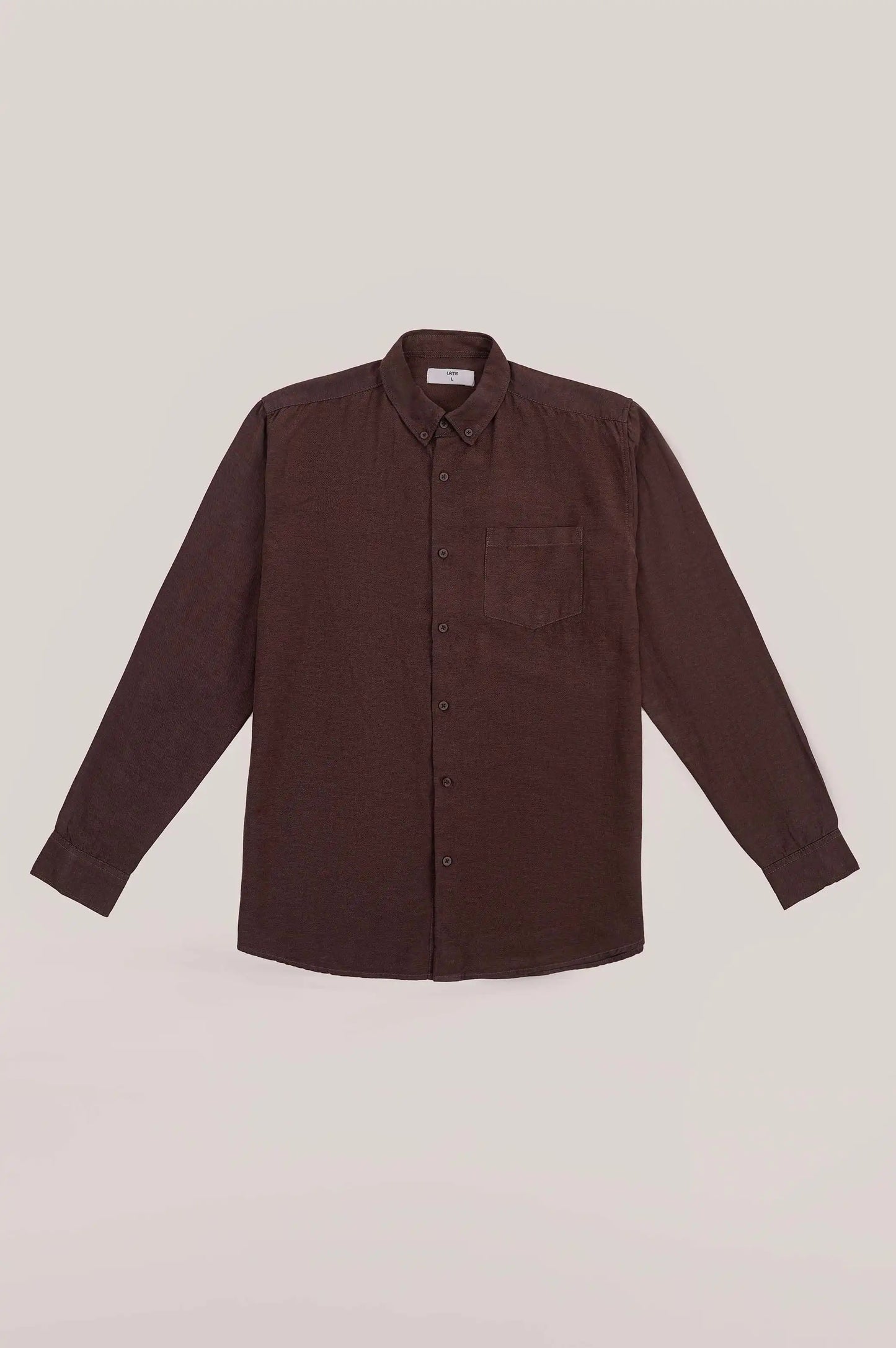 Men Brown Button Down Shirt