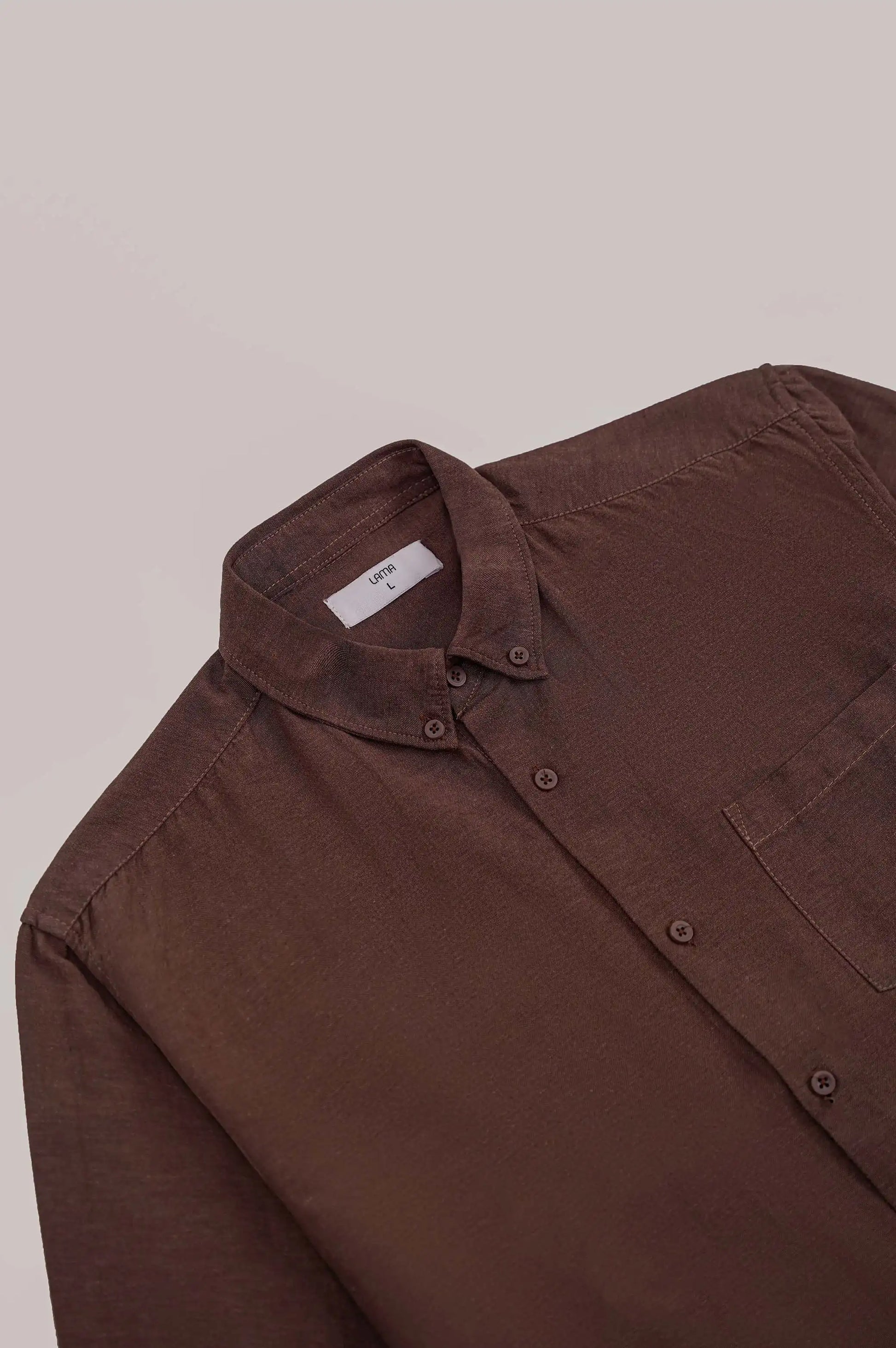 Men Brown Button Down Shirt