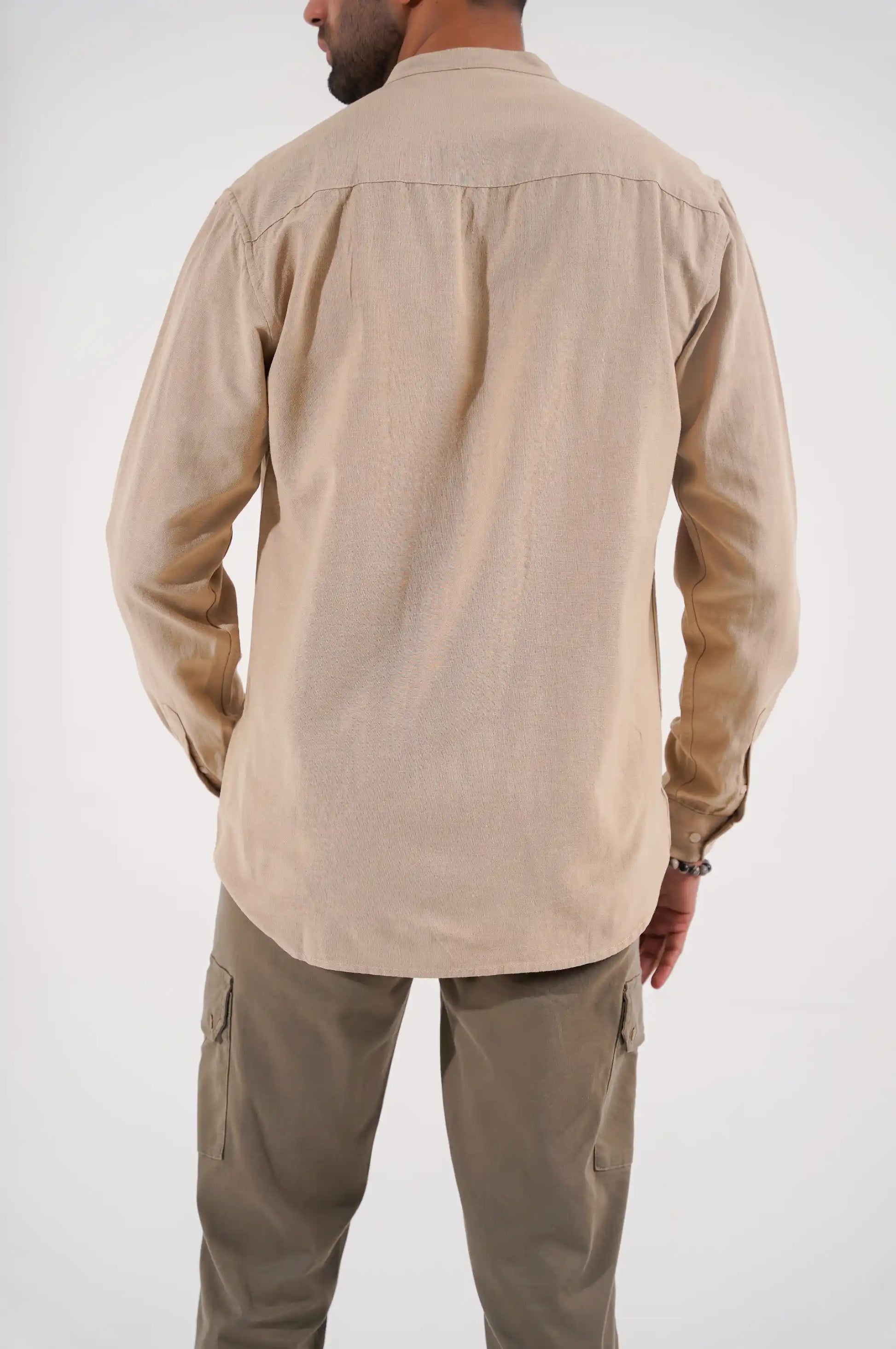 Beige Button Down Shirt