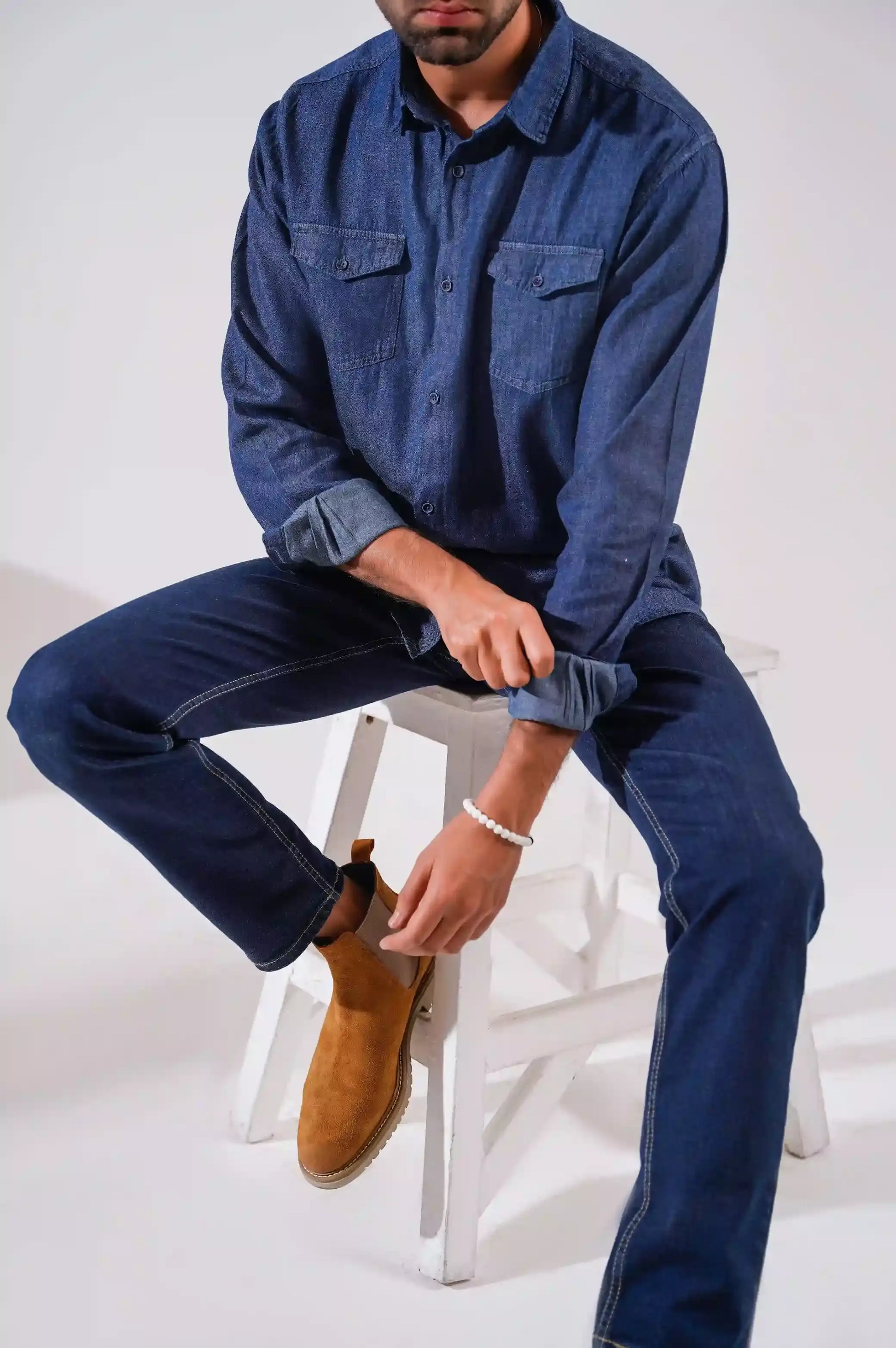 BLUE BUTTON DOWN SHIRT