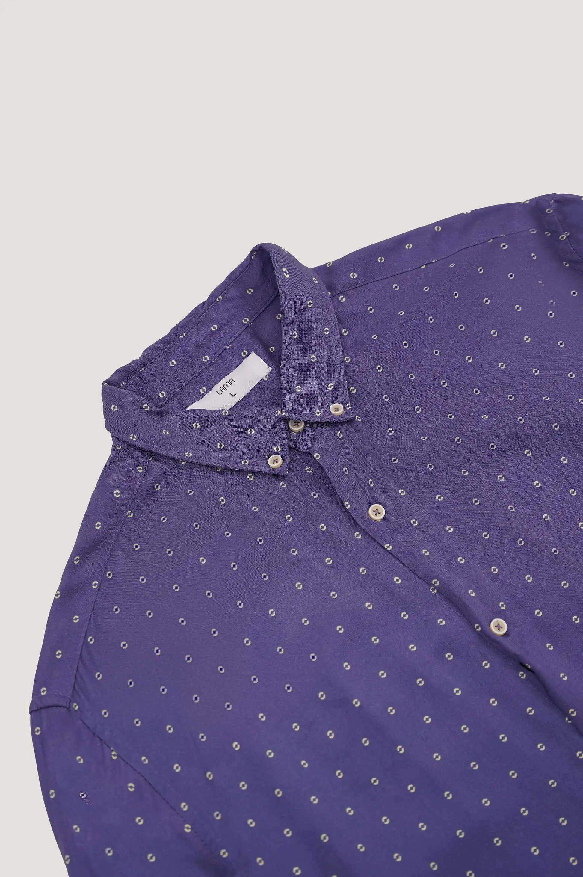 Blue Dotted Button Down Shirt