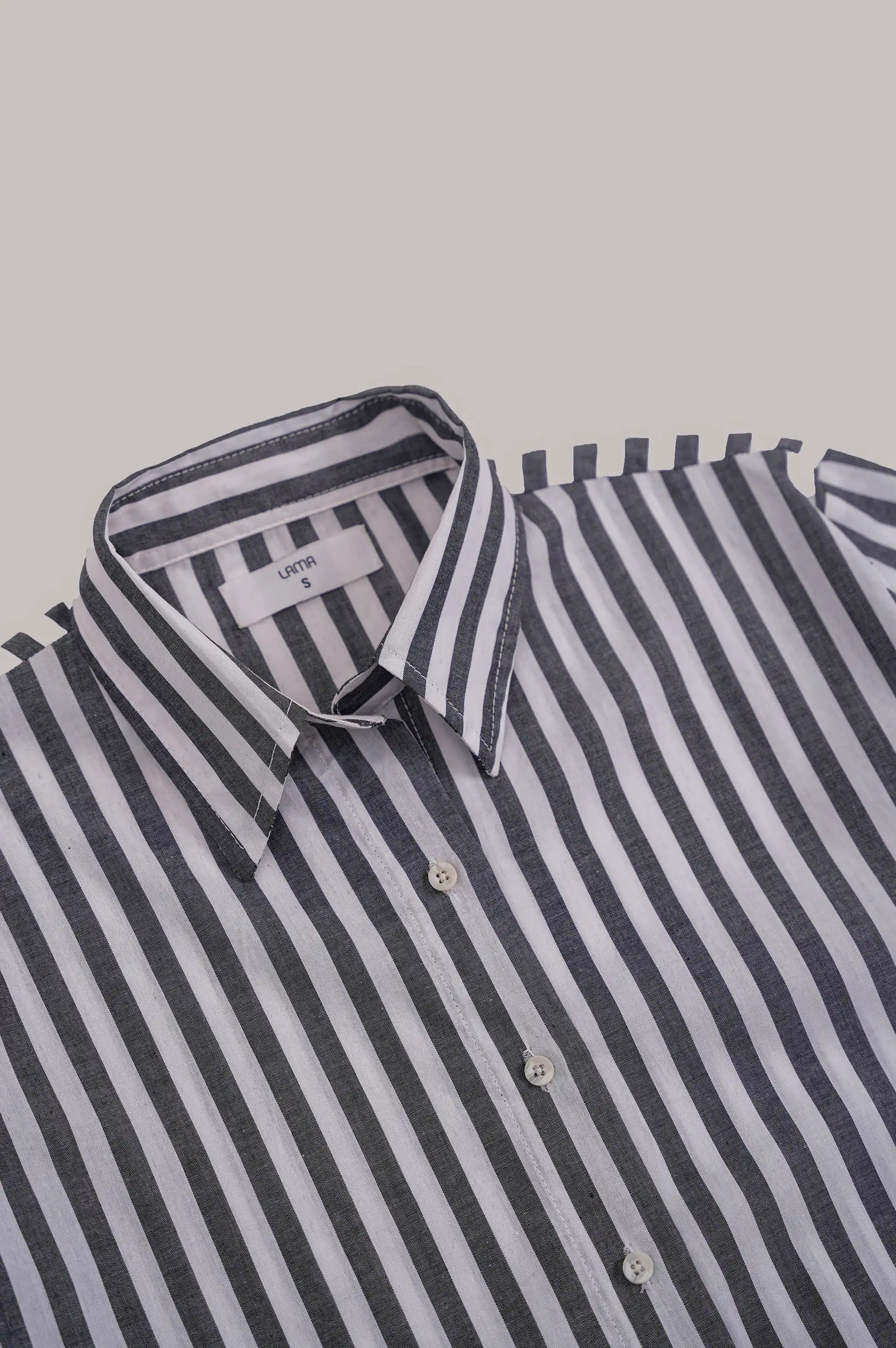 Black Stripes Button Down Shirt