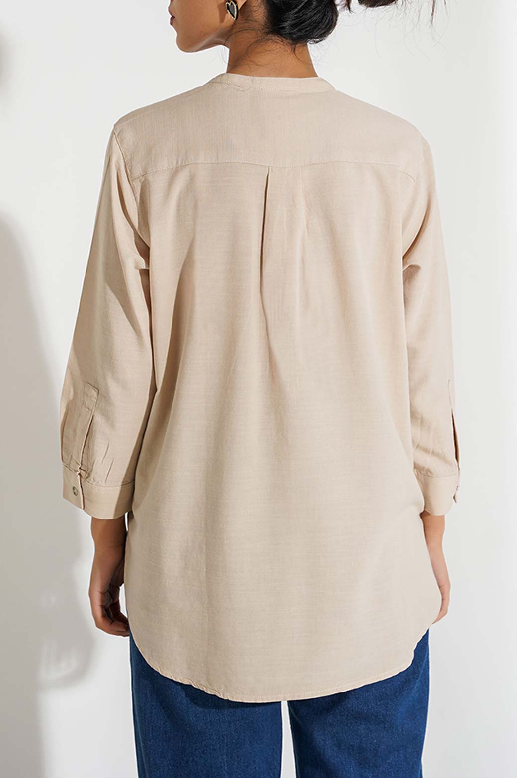 SKIN BAND COLLAR SHIRT