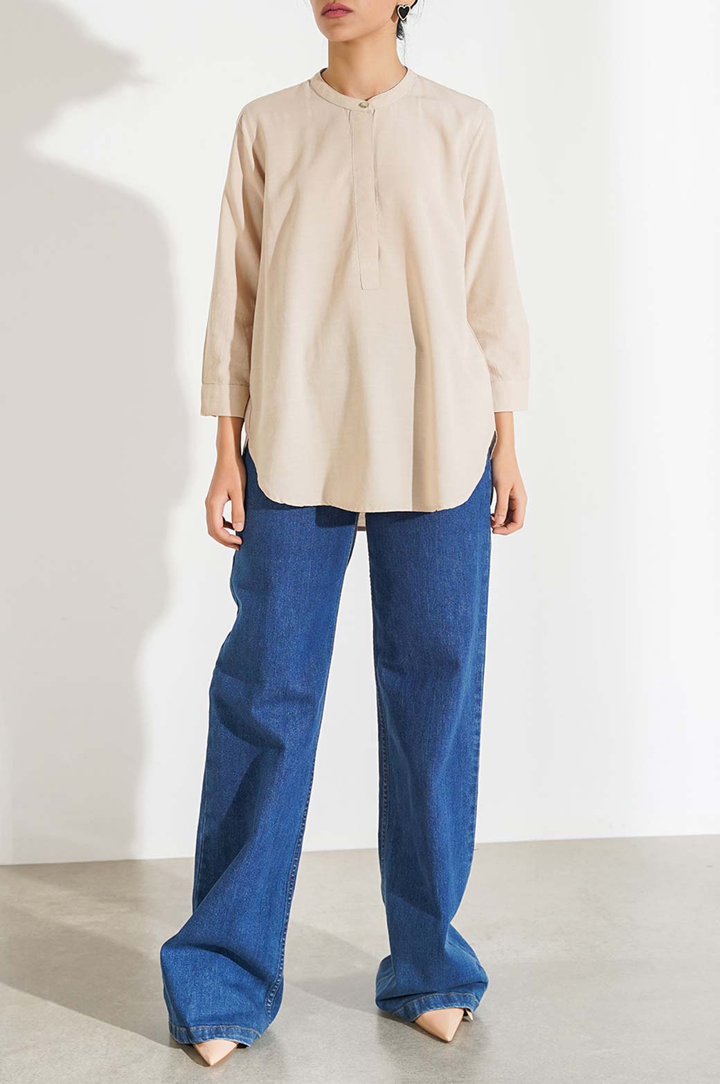 SKIN BAND COLLAR SHIRT