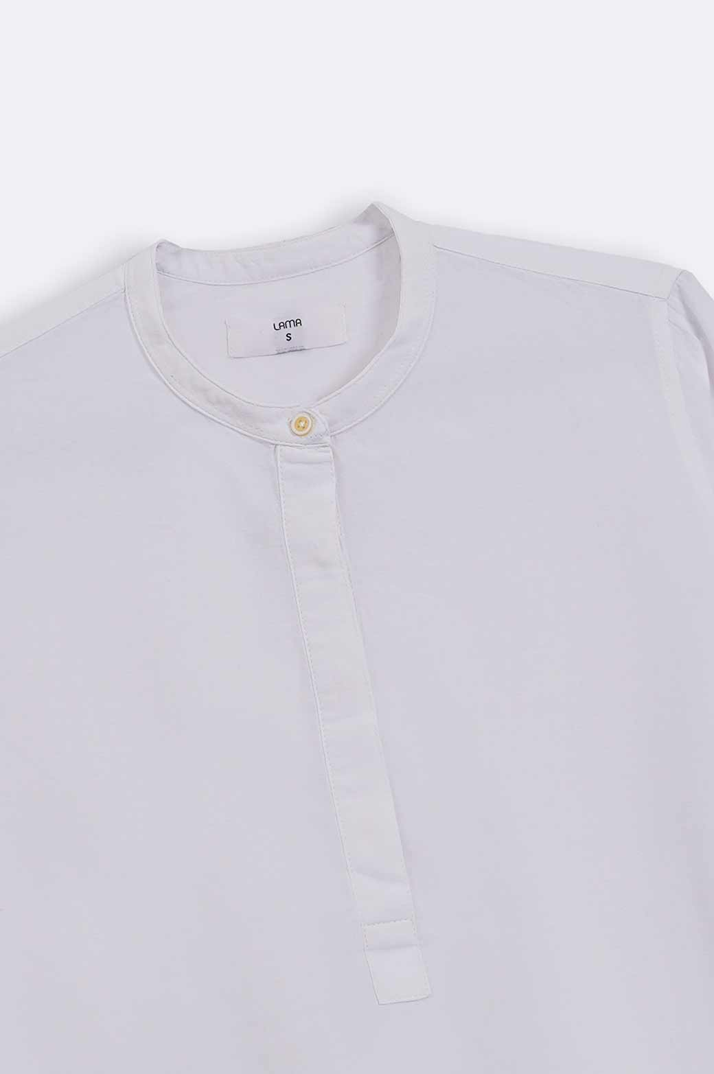 WHITE BAND COLLAR SHIRT