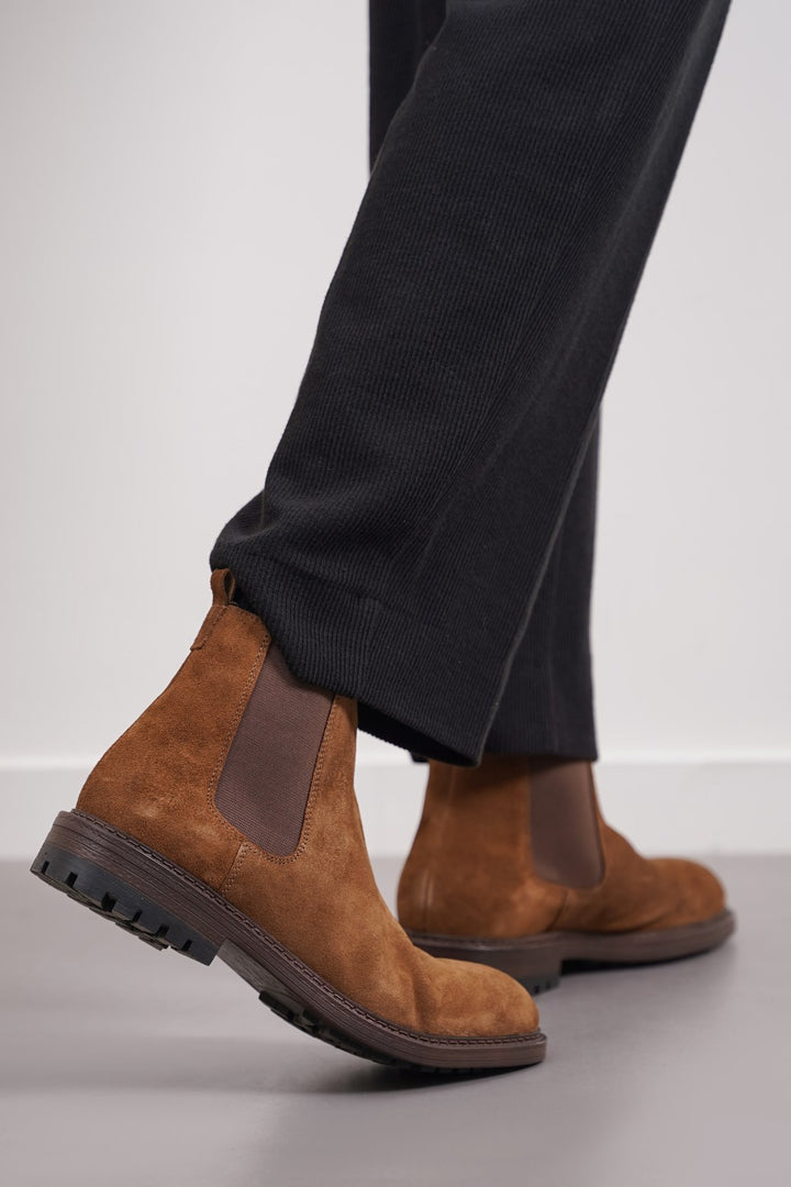 BROWN SUEDE LEATHER CHELSEAS