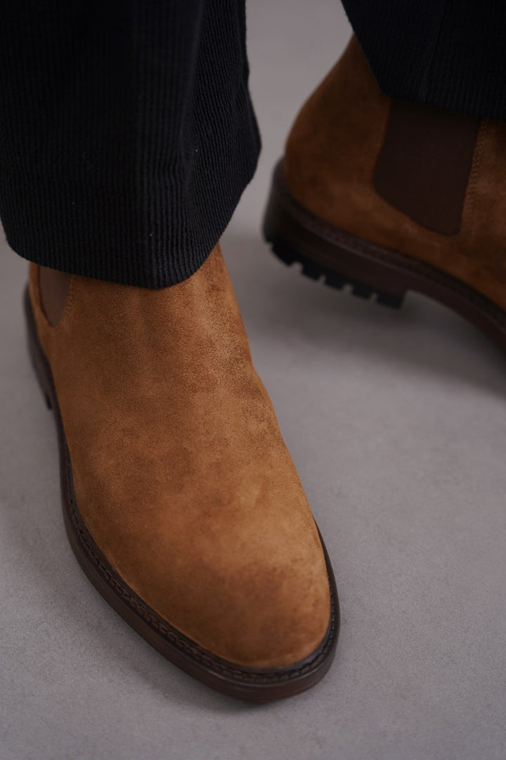 BROWN SUEDE LEATHER CHELSEAS